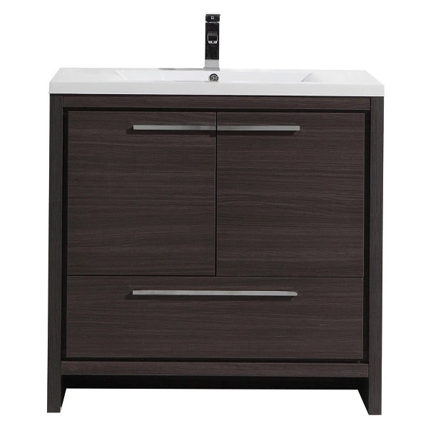 Divine Freestanding Bathroom Vanity With Acrylic Sink, Soft Closing Doors & Drawers - BUILDMYPLACE