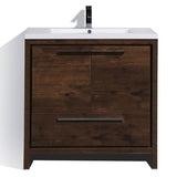 Divine Freestanding Bathroom Vanity With Acrylic Sink, Soft Closing Doors & Drawers - BUILDMYPLACE