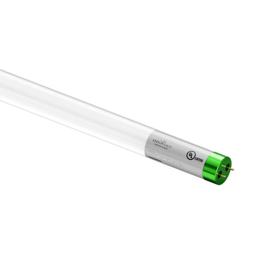 Hybrid T8 4ft LED Tube/Bulb - Glass 18W 2400 Lumens 5000K Frosted, Single End/Double End Power - Ballast Compatible or Bypass (Check Compatibility List)