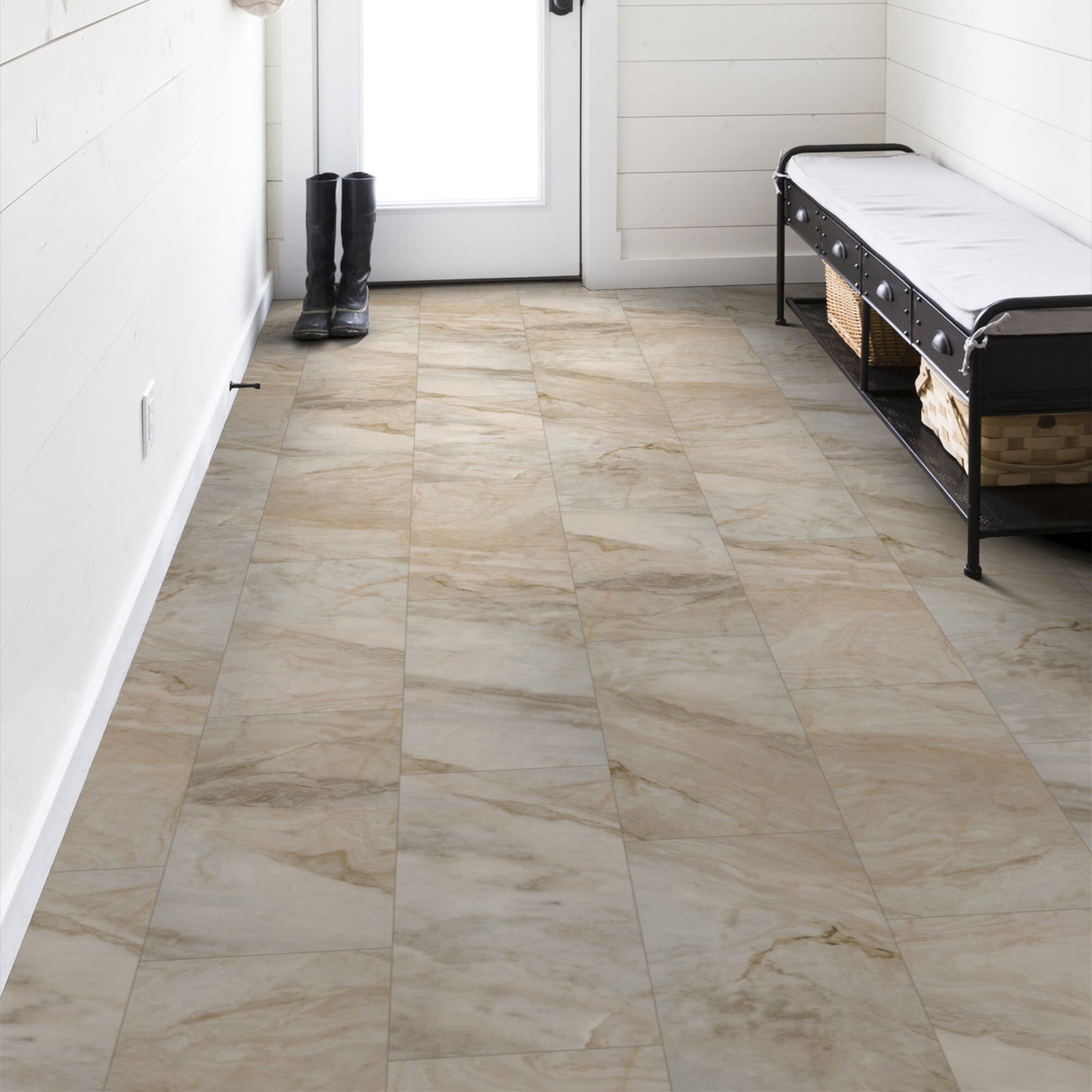Shaw Floorte, Paragon Tile Plus 1022V-06019 Jordan SPC Vinyl Flooring, 12" X 24" X 5.5mm Thickness (15.83 SF/CTN)