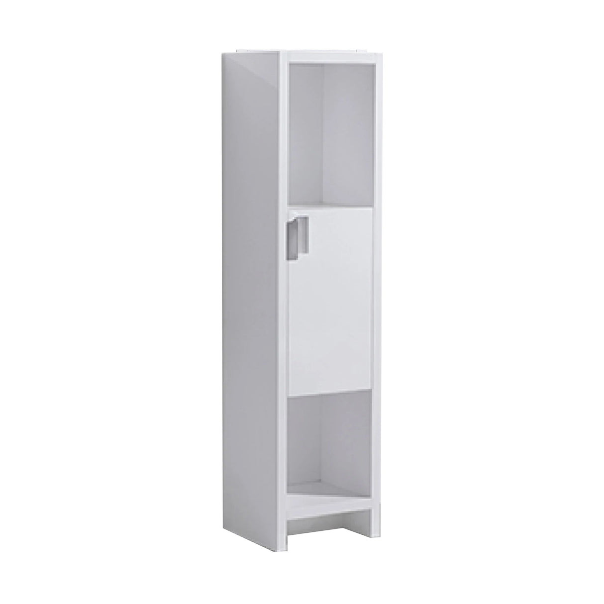 Liyan Elegant Modern Freestanding Bathroom Linen Side Cabinet With Doors & Open Shelves Storage