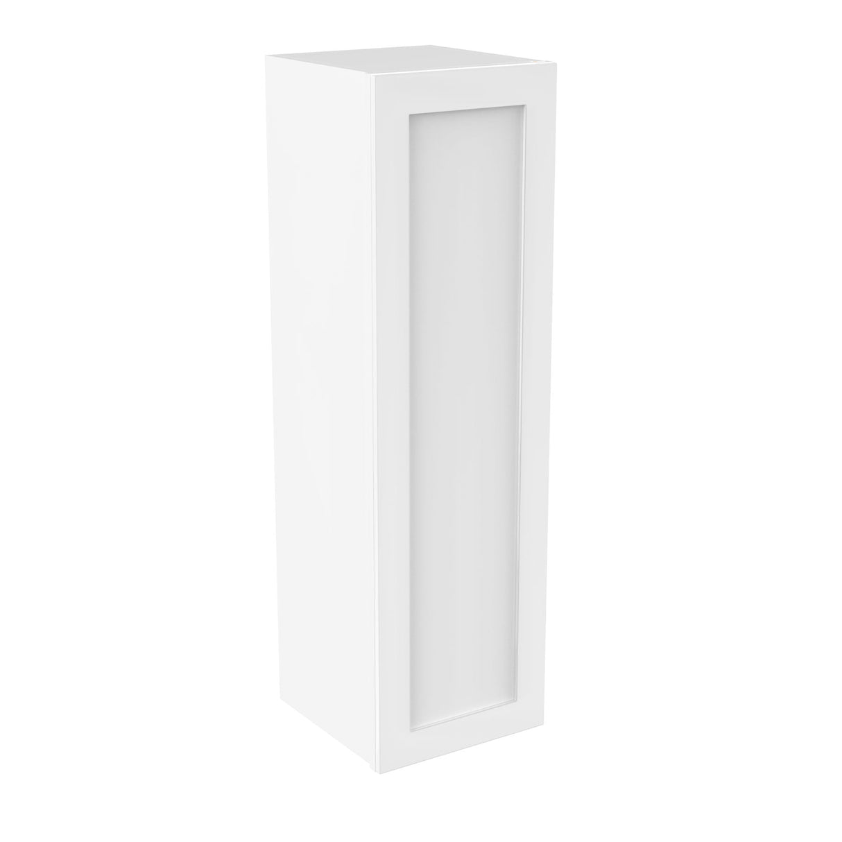 RTA - Elegant White - 42" High Single Door Wall Cabinet | 12"W x 42"H x 12"D