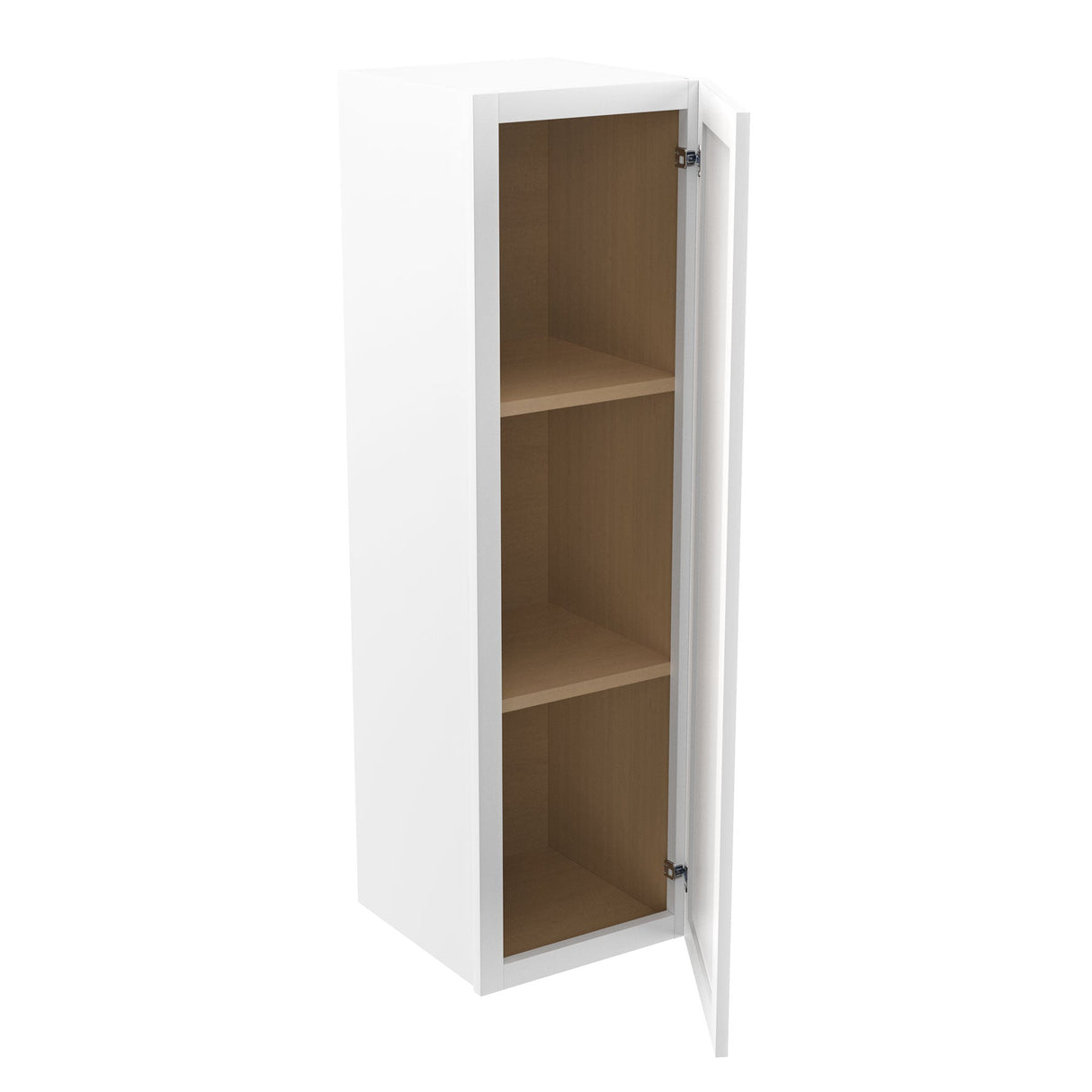 RTA - Park Avenue White - 42" High Single Door Wall Cabinet | 12"W x 42"H x 12"D