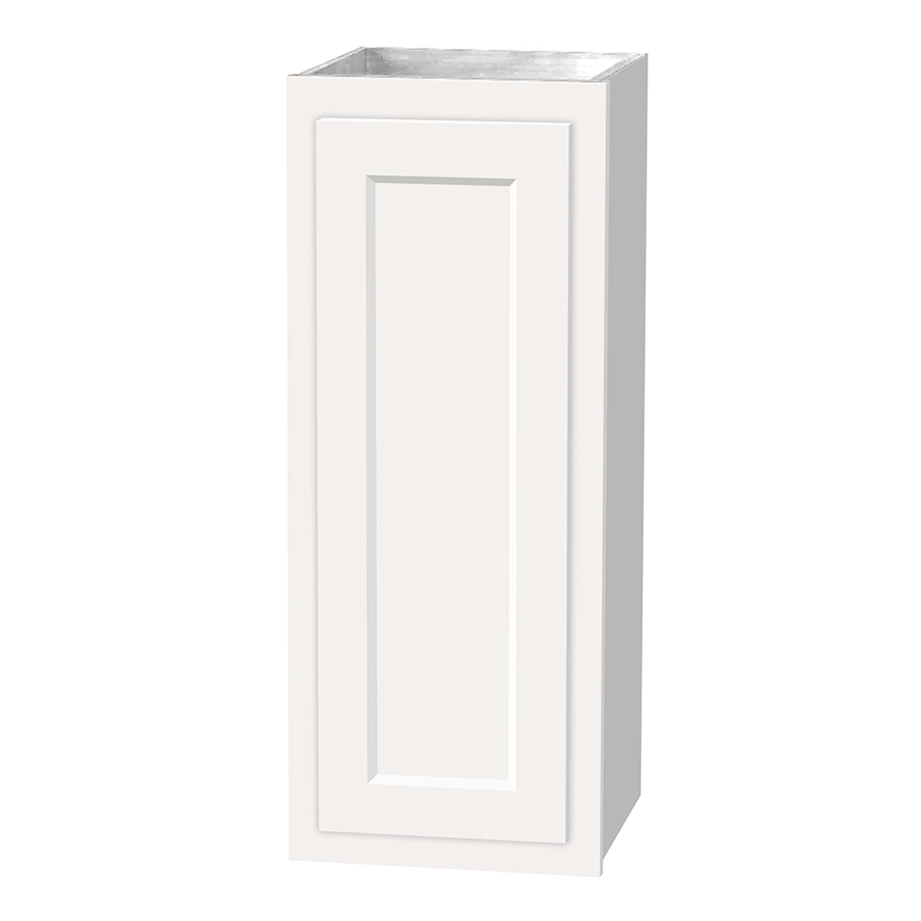 30 inch Wall Cabinets - Single Door - Dwhite Shaker - 12 Inch W x 30 Inch H x 12 Inch D