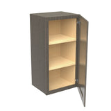 RTA - Elegant Smoky Grey - 30" High Single Door Wall Cabinet | 15"W x 30"H x 12"D