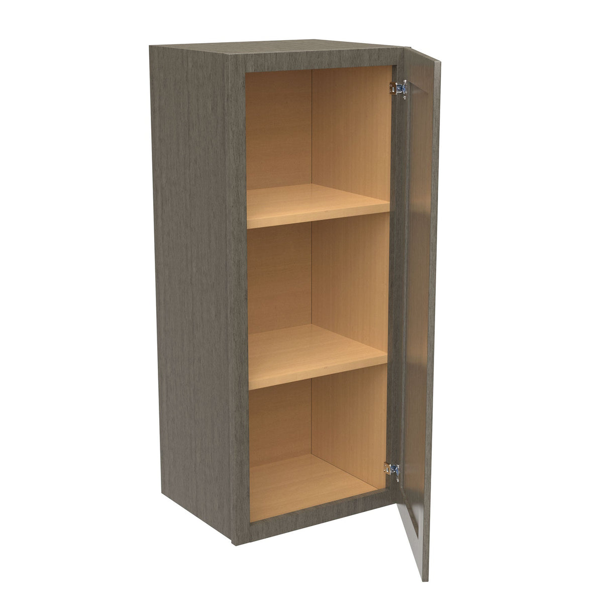 RTA - Elegant Smoky Grey - 36" High Single Door Wall Cabinet | 15"W x 36"H x 12"D