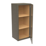 RTA - Elegant Smoky Grey - 36" High Single Door Wall Cabinet | 15"W x 36"H x 12"D