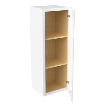 Elegant White - Single Door Wall Cabinet | 15"W x 42"H x 12"D