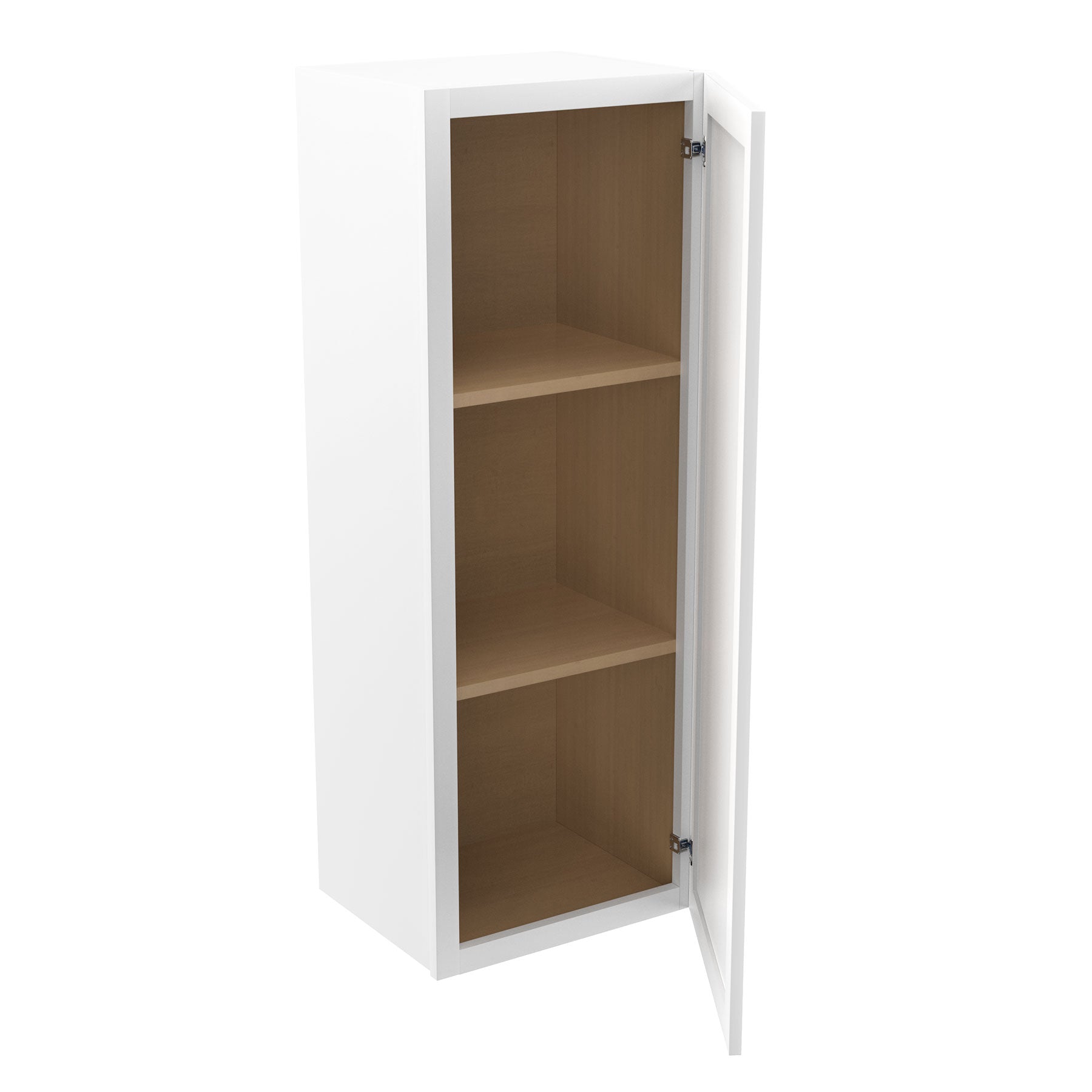 Park Avenue White - Single Door Wall Cabinet | 15"W x 42"H x 12"D