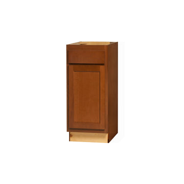 15 Inch Base Cabinets - Glenwood Shaker - 15 Inch W x 24 Inch D x 34.5 Inch H