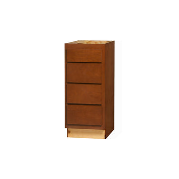 4 Drawer Cabinet - Glenwood Shaker - 15 Inch W x 34.5 Inch H x 24 Inch D