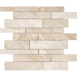 Random Strip Impero Reale Honed Marble Mosaic