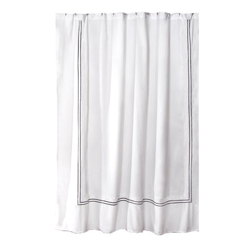 Hotel Collection Shower Curtain White/Gray