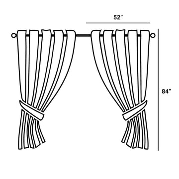 Keya Medallion Room Darkening Window Curtain Cream Set