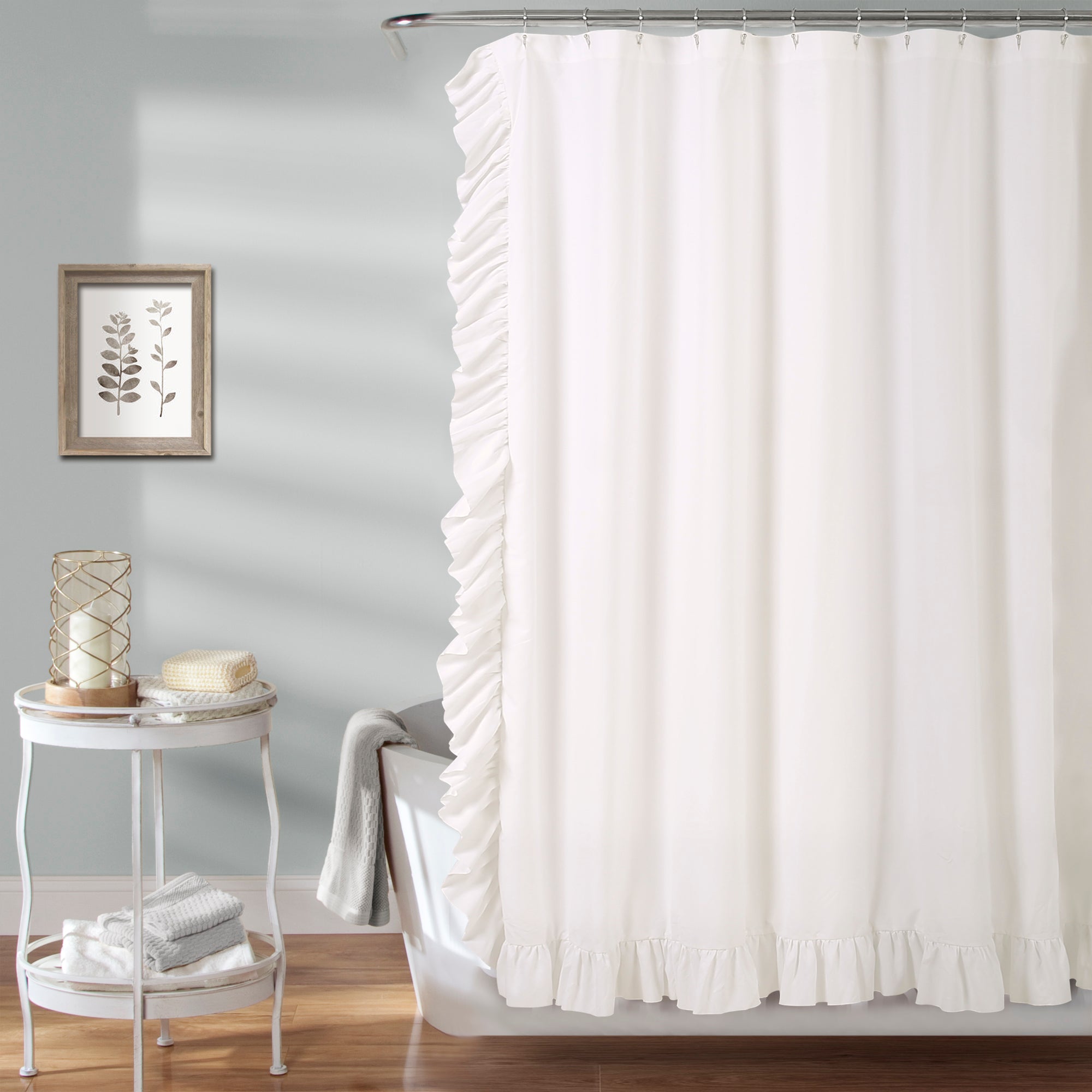 Reyna Shower Curtain White