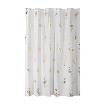 Flamingo Shower Curtain Gold