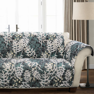 Camouflage Leaves Furniture Protector Green Single