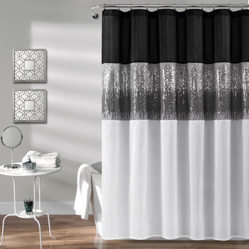 Lv Luxury Type 8 Shower Curtain Waterproof Luxury Bathroom Mat Set