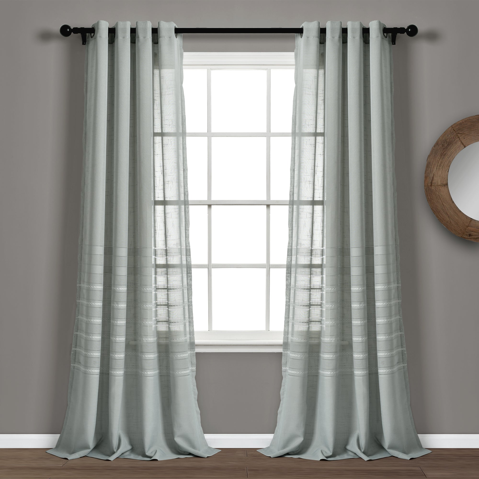 Bridie Grommet Sheer Window Curtain Set