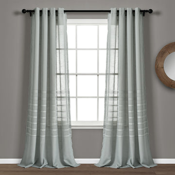 Bridie Grommet Sheer Window Curtain Set
