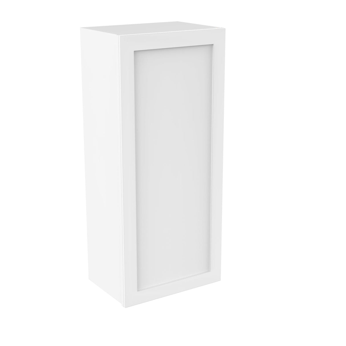 RTA - Elegant White - 42" High Single Door Wall Cabinet | 18"W x 42"H x 12"D