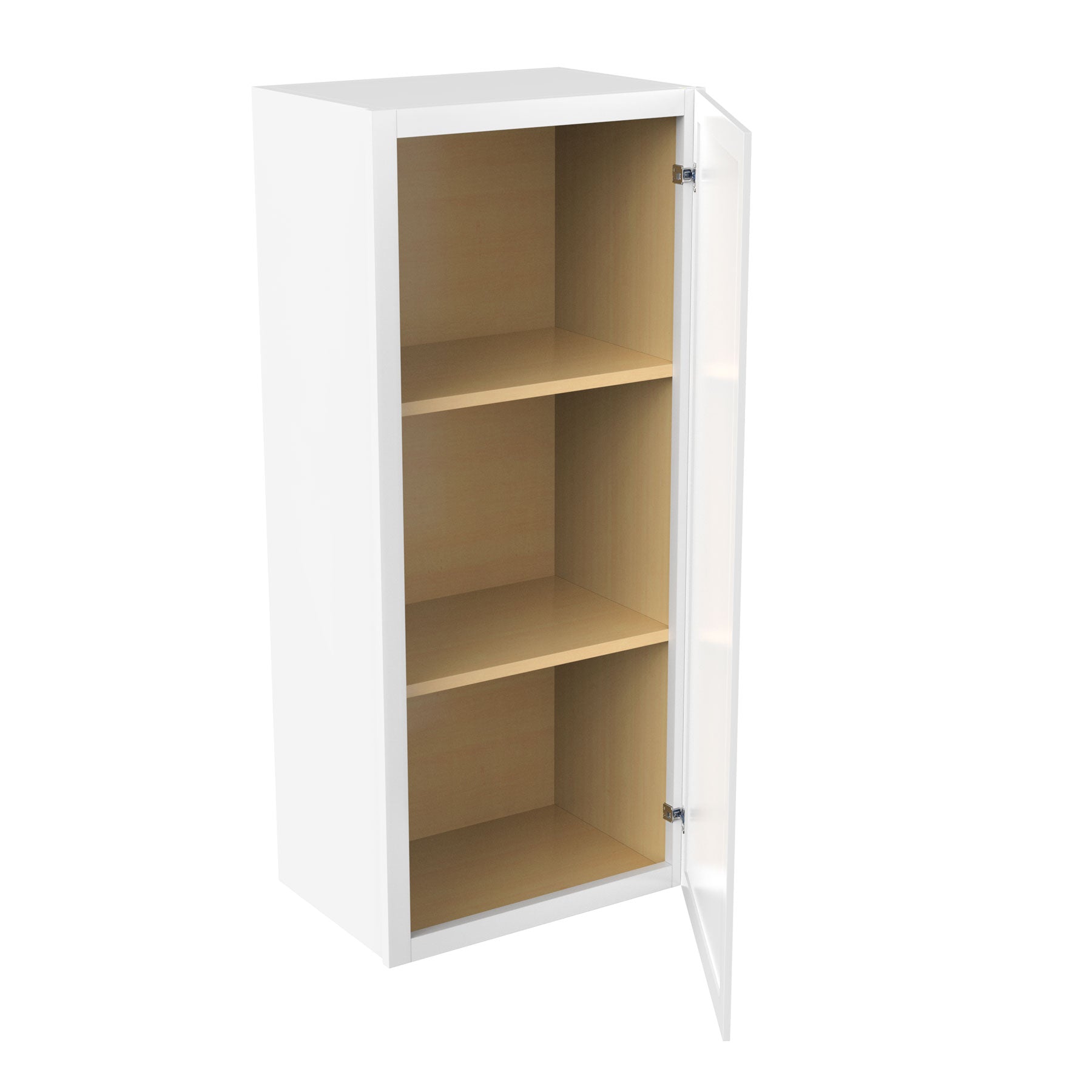 Elegant White - Single Door Wall Cabinet | 18"W x 42"H x 12"D