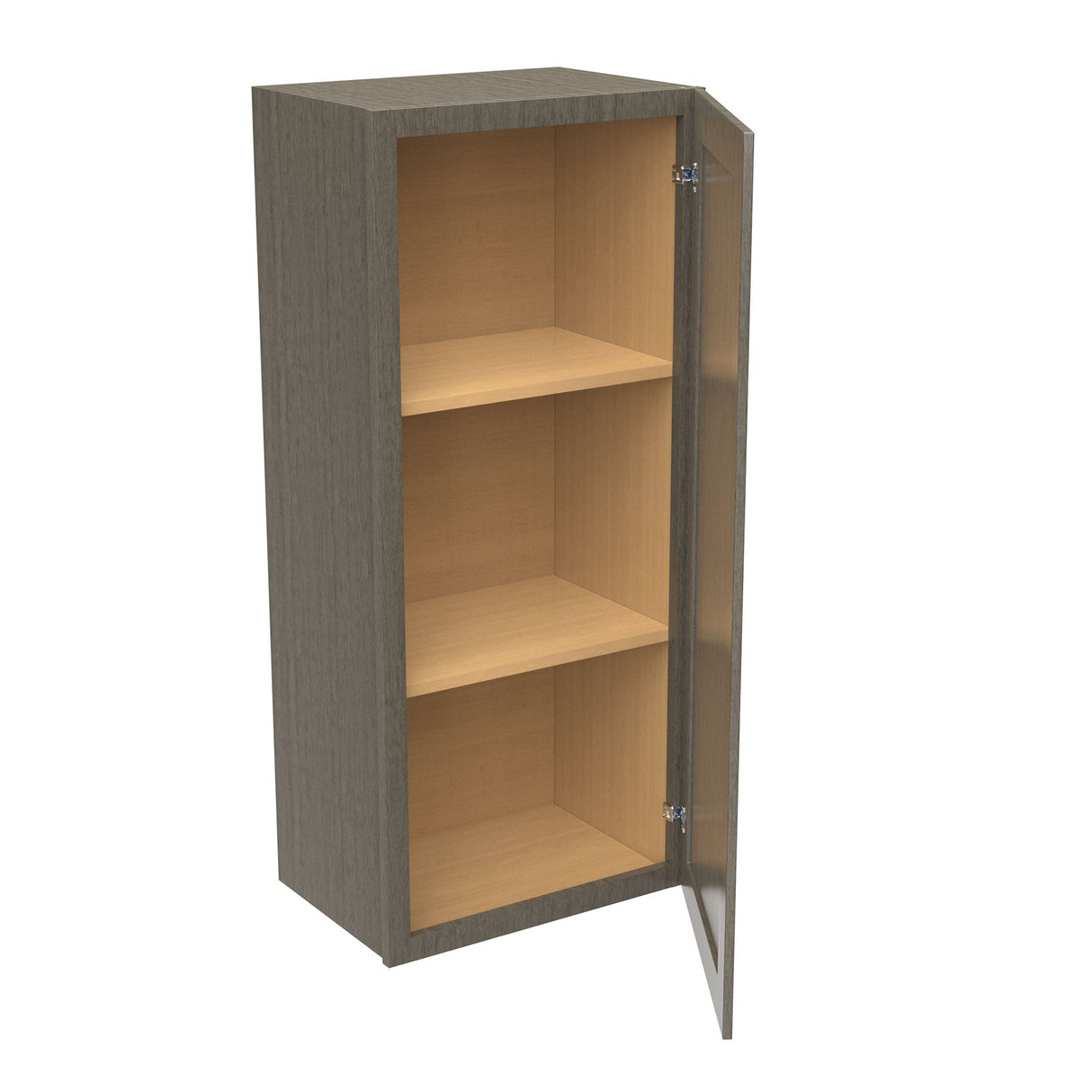 RTA - Elegant Smoky Grey - 42" High Single Door Wall Cabinet | 18"W x 42"H x 12"D
