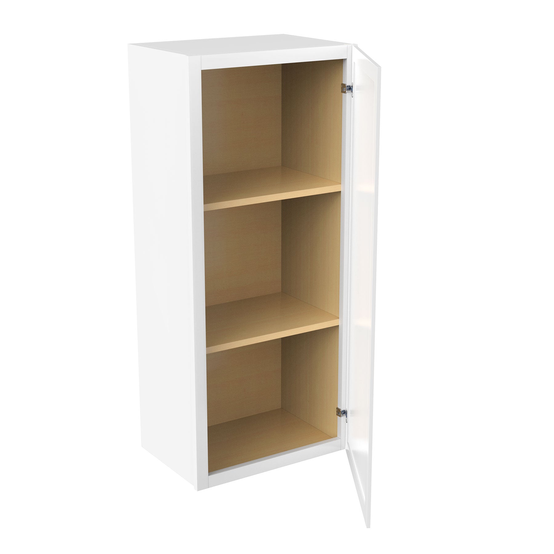 RTA - Fashion White - 42" High Single Door Wall Cabinet | 18"W x 42"H x 12"D