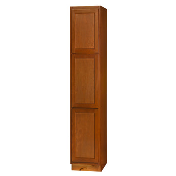 90 inch High Broom Cabinet - Glenwood Shaker - 18 Inch W x 90 Inch H x 24 Inch D