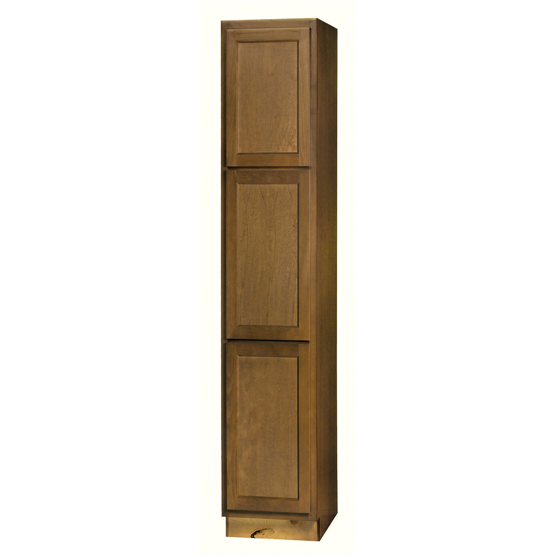 90 inch High Broom Cabinet - Warmwood Shaker - 18 Inch W x 90 Inch H x 12 Inch D