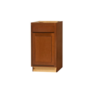 18 Inch Base Cabinets - Glenwood Shaker - 18 Inch W x 24 Inch D x 34.5 Inch H