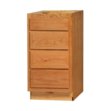 4 Drawer Cabinet - Chadwood Shaker - 18 Inch W x 34.5 Inch H x 24 Inch D