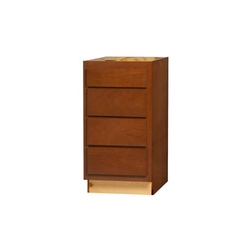 4 Drawer Cabinet - Glenwood Shaker - 18 Inch W x 34.5 Inch H x 24 Inch D
