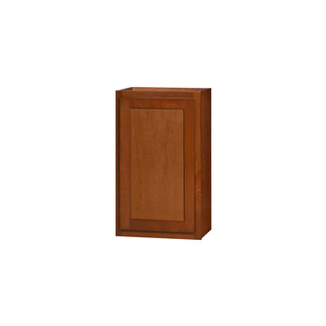 30 inch Wall Cabinets - Single Door - Glenwood Shaker - 18 Inch W x 30 Inch H x 12 Inch D