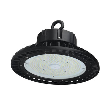 UFO LED High Bay Light - 150W, 5700K Daylight, 21000LM, Dimmable, IP65, UL DLC Listed,  High Voltage AC200-480V For Workshop, Warehouse, Barn, Airport, Garage