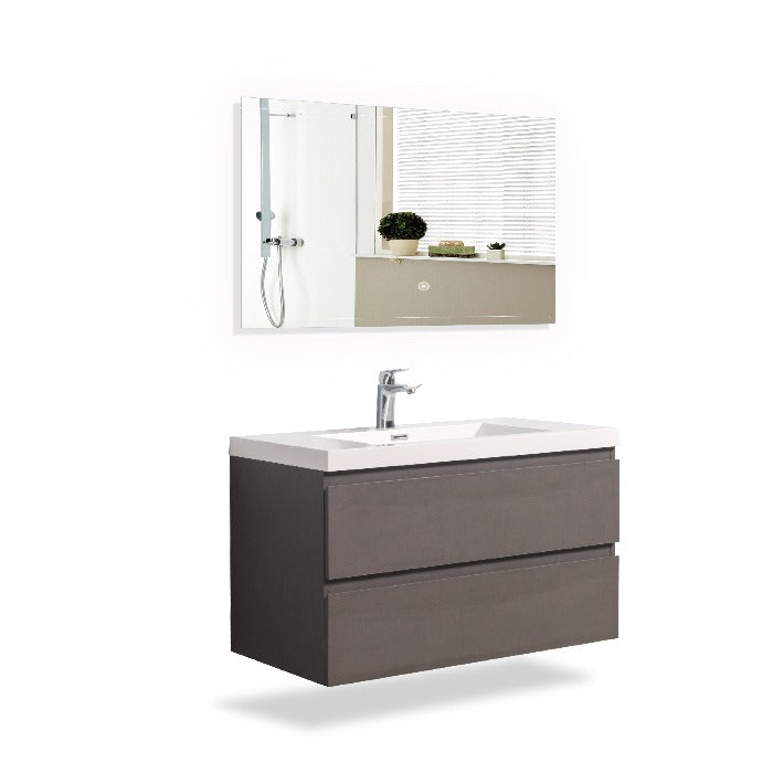 Artland Floating / Wall Mounted Bathroom Vanity With Acrylic Sink