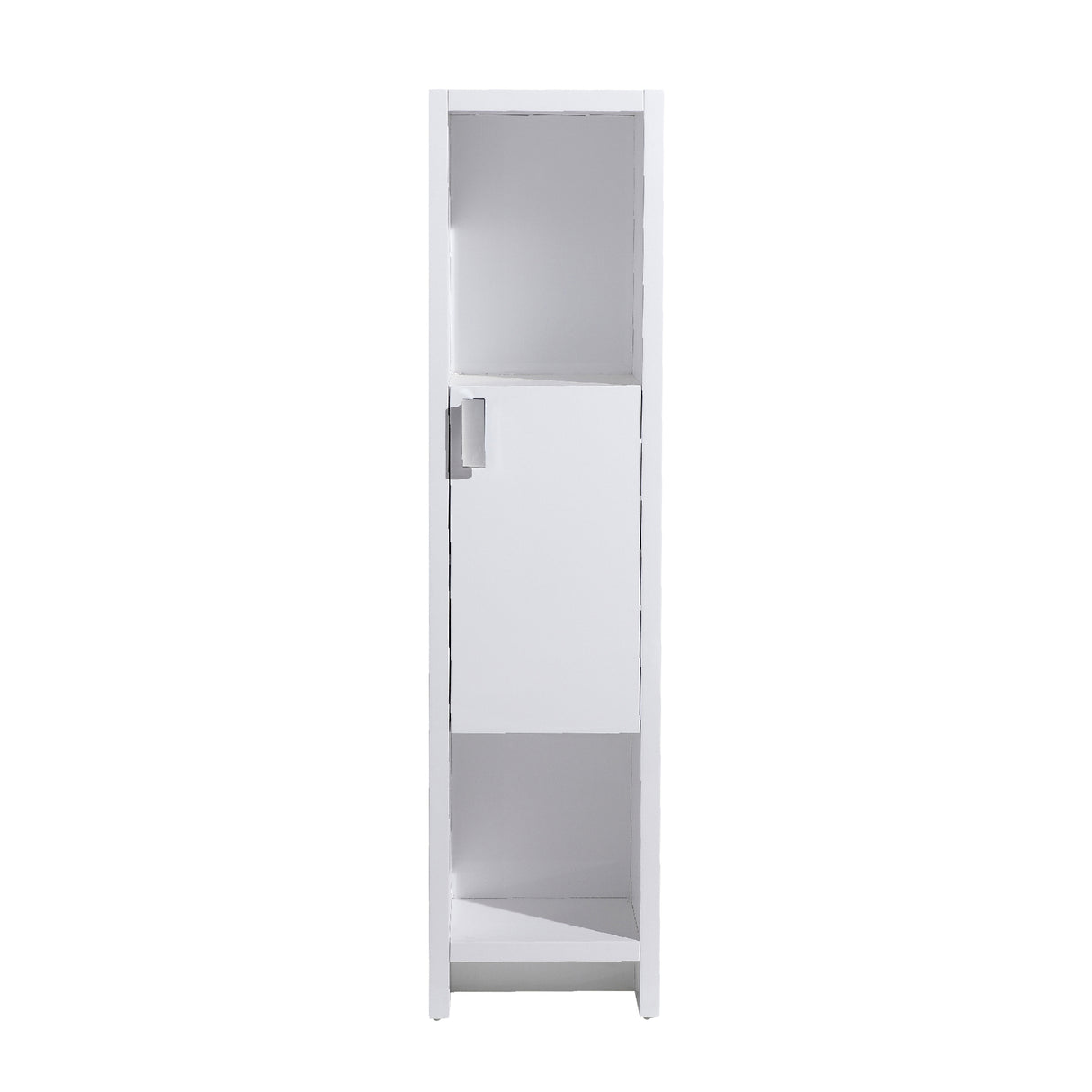 Liyan Elegant Modern Freestanding Bathroom Linen Side Cabinet With Doors & Open Shelves Storage