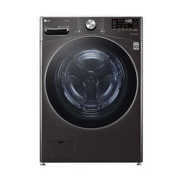 LG 27 in. 5.0 cu. ft. Mega Capacity Black Steel Smart Front Load Washer with TurboWash360, Steam & Wi-Fi Connectivity
