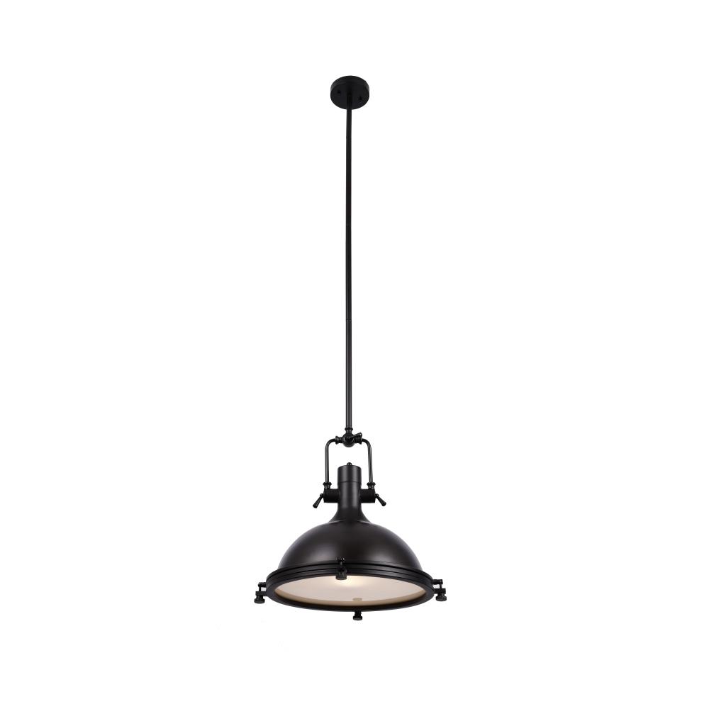 bronze-dome-and-iron-rode-pendant-light
