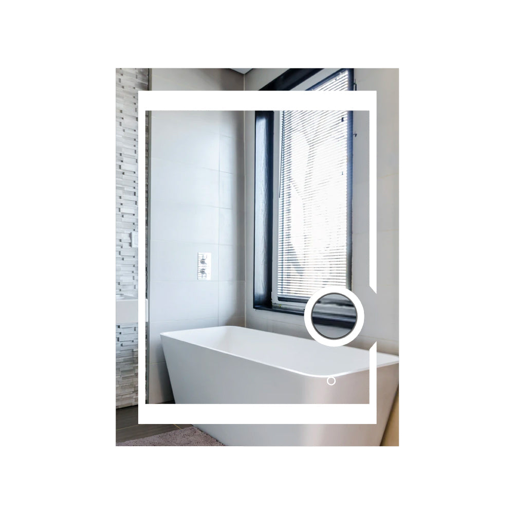 Bijou 15″ x 20″ LED Bathroom Mirror w/ Dimmer & Defogger