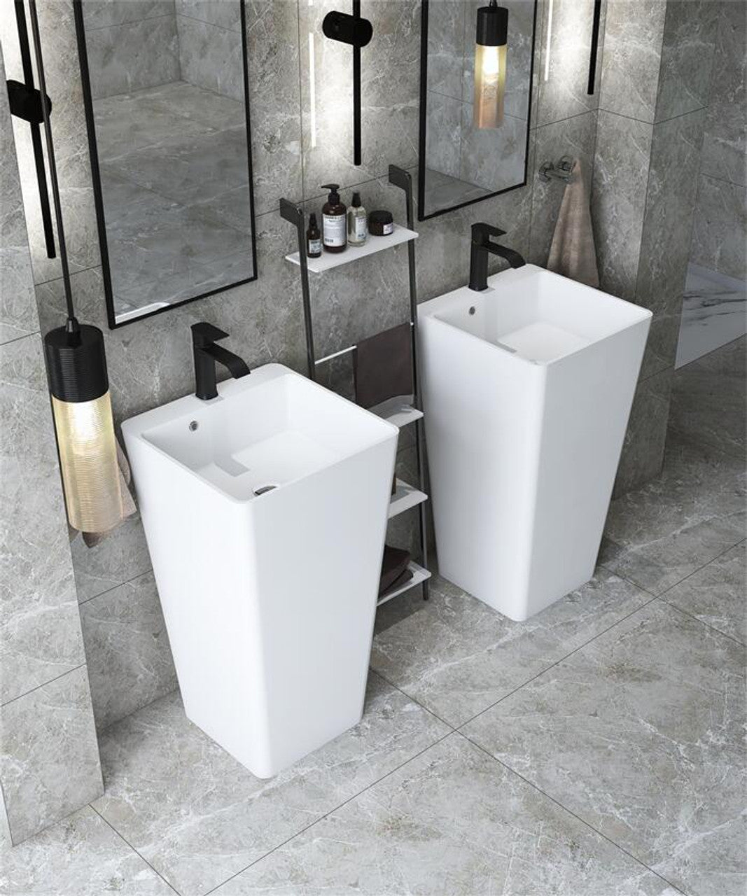 WHITE PEDESTAL SINK