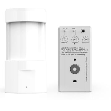 Wireless wall mount PIR Occuancy/Vcancy Sensor with switch Manually Turn on/off and Dim Command