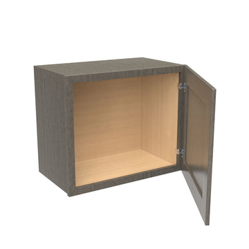 Elegant Smoky Grey - Single Door Wall Cabinet | 15"W x 18"H x 12"D