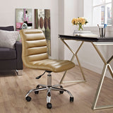 Modway Ripple Armless Mid Back Vinyl Swivel Computer Desk Office Chair - Computer Chair - BUILDMYPLACE