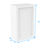 Wall Kitchen Cabinet - 21W x 36H x 12D - Aria White Shaker
