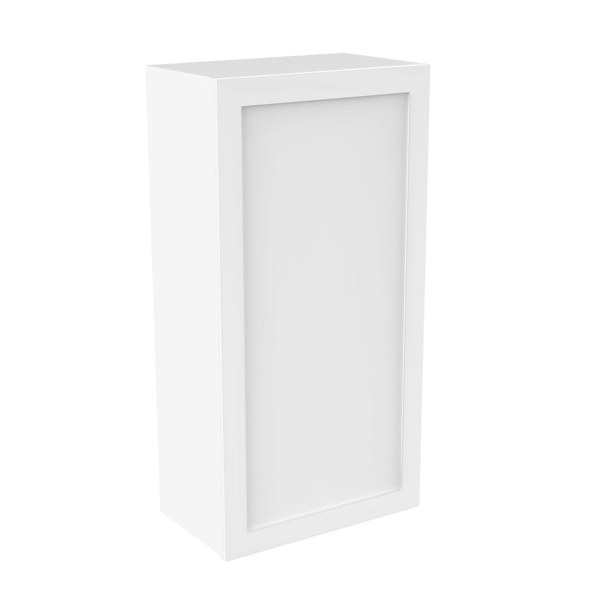 RTA - Elegant White - 42" High Single Door Wall Cabinet | 21"W x 42"H x 12"D