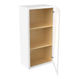 RTA - Elegant White - 42" High Single Door Wall Cabinet | 21"W x 42"H x 12"D