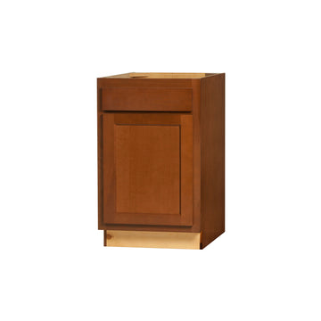 21 Inch Base Cabinets - Glenwood Shaker - 21 Inch W x 24 Inch D x 34.5 Inch H
