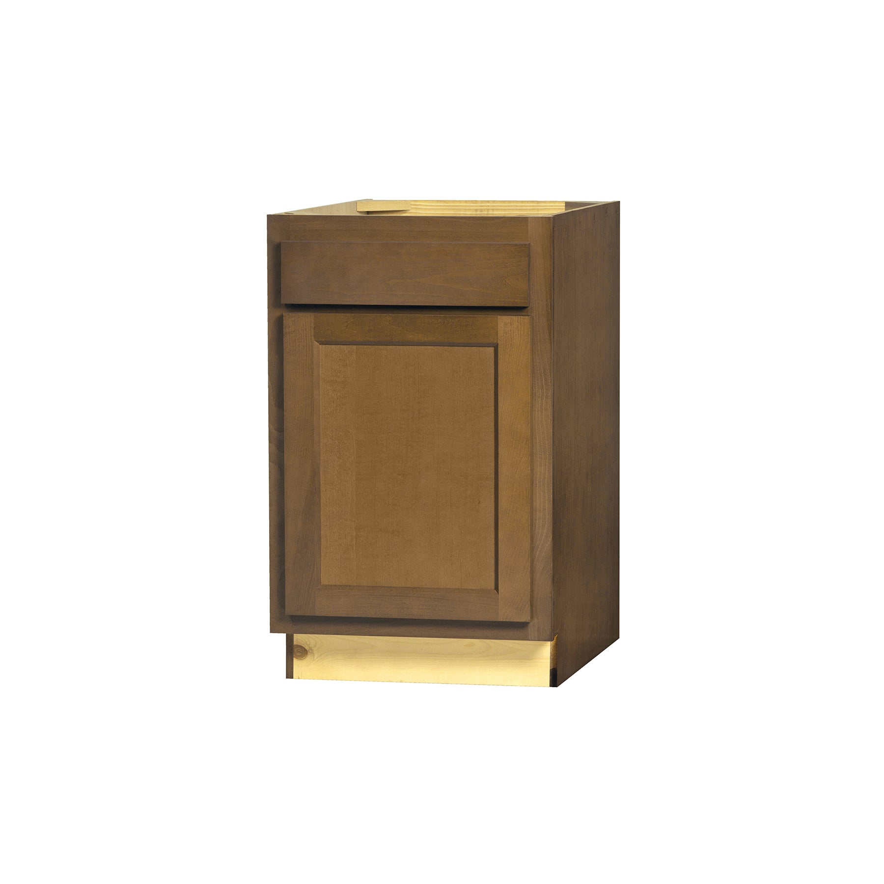 21 Inch Base Cabinets - Warmwood Shaker - 21 Inch W x 24 Inch D x 34.5 Inch H