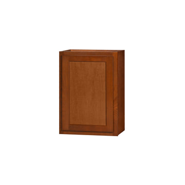 30 inch Wall Cabinets - Single Door - Glenwood Shaker - 21 Inch W x 30 Inch H x 12 Inch D